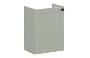 VitrA Root Classic 40cm 1 Door Wall Hung Slim Washbasin Unit (LH Hinge) - Matt Retro Green